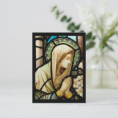 Carte Postale Madonna dans la prière Vitrail (Debout devant)