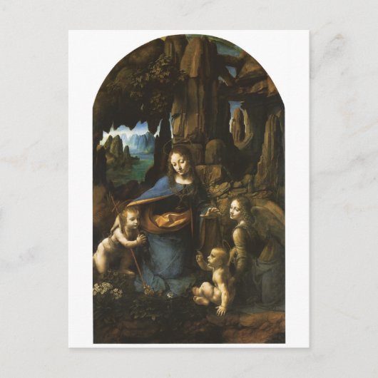 Carte Postale Madonna des Rochers par Léonard de Vinci c.1483 (Devant)