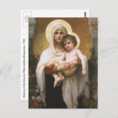 Carte Postale Madonna des Roses par Bouguereau (Devant / Derrière)