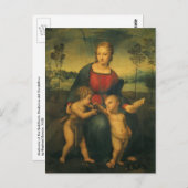 Carte Postale Madonna du Goldfinch par Raphael Sanzio (Devant / Derrière)