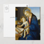 Carte Postale Madonna du livre de Botticelli (Devant / Derrière)