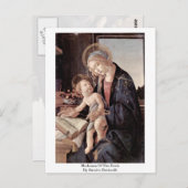 Carte Postale Madonna Du Livre De Sandro Botticelli (Devant / Derrière)