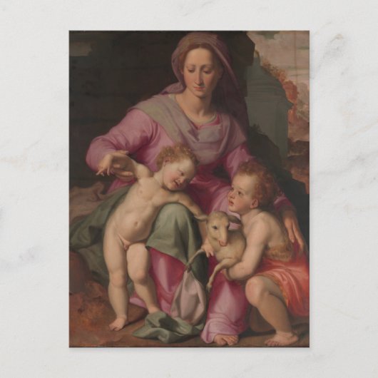 Carte Postale Madonna & Enfant avec Saint Jean le Baptiste (Devant)