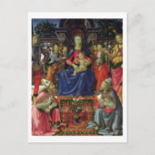 Carte Postale Madonna et Enfant avec SS. Justus, Zenobius et le (Devant)
