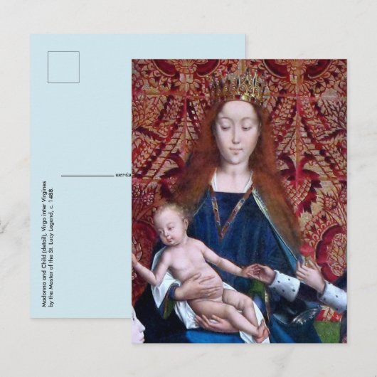 Carte Postale Madonna et Enfant (détail; M 070) (Devant / Derrière)
