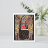 Carte Postale Madonna et enfant envoûtés de six anges (panneau (Debout devant)