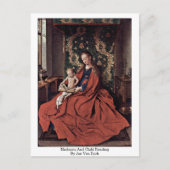 Carte Postale Madonna Et Enfant Lecture Par Jan Van Eyck (Devant)