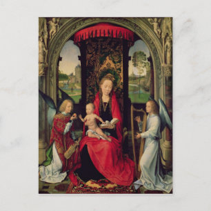 Carte Postale Madonna et l'enfant avec deux anges