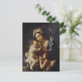 Carte Postale Madonna et l'enfant avec Saint Jean par Sirani (Debout devant)