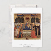 Carte Postale Madonna Et Les Saints De Fra Angelico (Devant / Derrière)