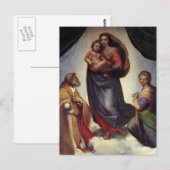 Carte Postale Madonna Fine Art de Raphael (Devant / Derrière)