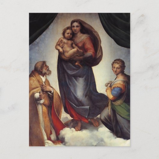 Carte Postale Madonna Fine Art de Raphael (Devant)