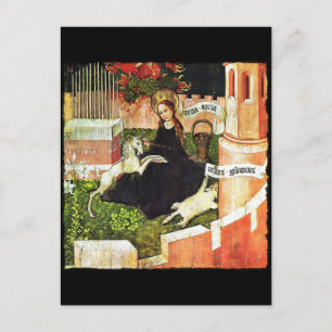 Carte Postale Madonna Holding White Unicorn