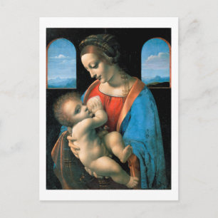 Carte Postale Madonna Litta, Leonardo da Vinci, 1490-1491