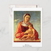 Carte Postale Madonna Par Giovanni Bellini (Devant / Derrière)