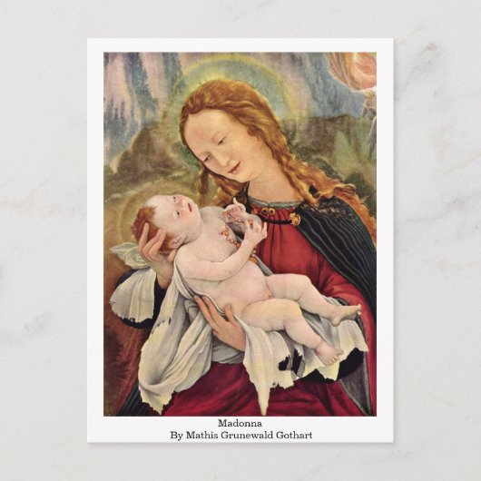 Carte Postale Madonna Par Mathis Grunewald Gothart (Devant)