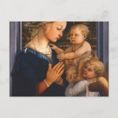 Carte Postale Madonna With Child And Two Angels By Filippo Lippi (Devant)