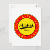 Carte Postale Madrid (Devant / Derrière)