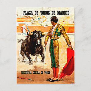 Carte Postale Madrid, Arène de tauromachie, Espagne, course de t