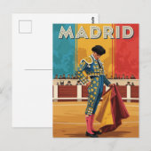 Carte Postale Madrid Bullfighter Espagne Voyage (Devant / Derrière)