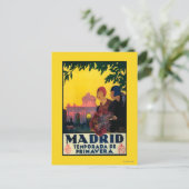 Carte Postale Madrid en affiche promotionnelle de voyage de (Debout devant)