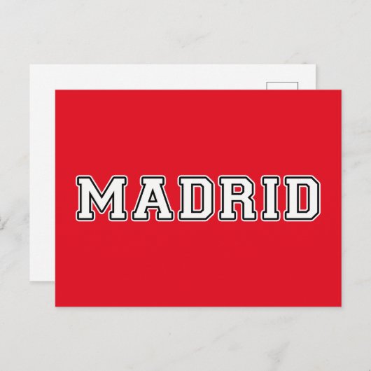 Carte Postale Madrid Espagne (Devant / Derrière)