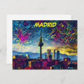 Carte Postale Madrid, Espagne (Devant / Derrière)