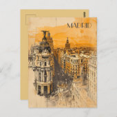 Carte Postale Madrid Espagne (Devant / Derrière)
