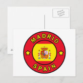 Carte Postale Madrid Espagne (Devant / Derrière)