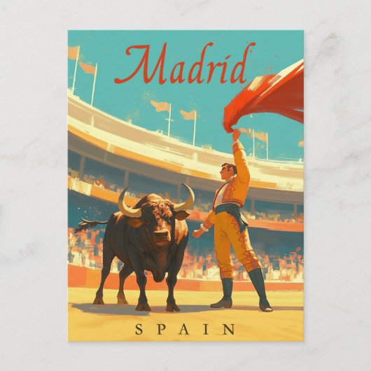 Carte Postale Madrid, Espagne Charme Vintage (Devant)