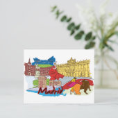 Carte Postale Madrid Espagne Cité mondiale célèbre (Debout devant)