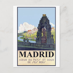 Carte Postale Madrid, Espagne. Rivière Manzares depuis le parc