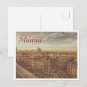 CARTE POSTALE MADRID ESPAGNE VINTAGE - GRAN VIA (Devant / Derrière)