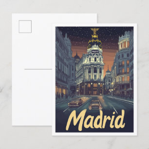 Carte Postale Madrid Espagne Vintage voyage d'art