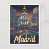 Carte Postale Madrid Espagne Vintage voyage d'art (Devant)