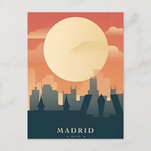 Carte Postale Madrid Espagne vintage voyage Ours