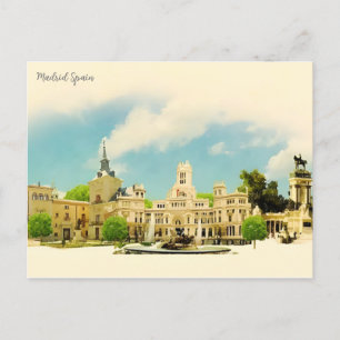Carte Postale Madrid Espagne vintage voyage Ours