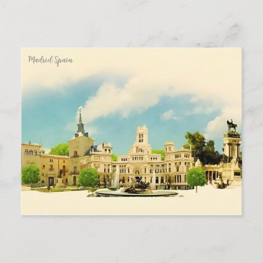 Carte Postale Madrid Espagne vintage voyage Ours (Devant)