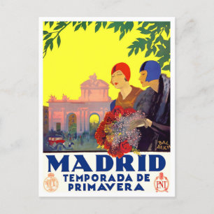 Carte Postale Madrid Espagne voyage millésime