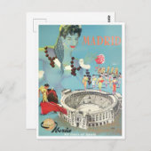 Carte Postale Madrid Espagne voyage millésime (Devant / Derrière)