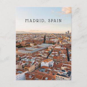 Carte Postale Madrid Espagne Vue aérienne de la ville (Vertical)