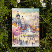 Carte postale Madrid Espagne Watercolor