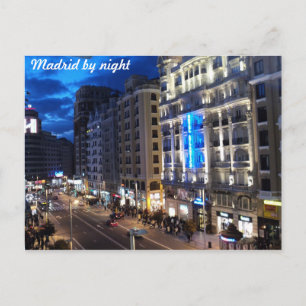 Carte Postale Madrid la nuit