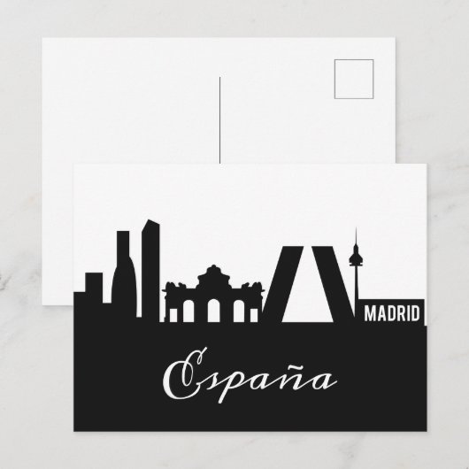 Carte postale Madrid Landmarks (Devant / Derrière)