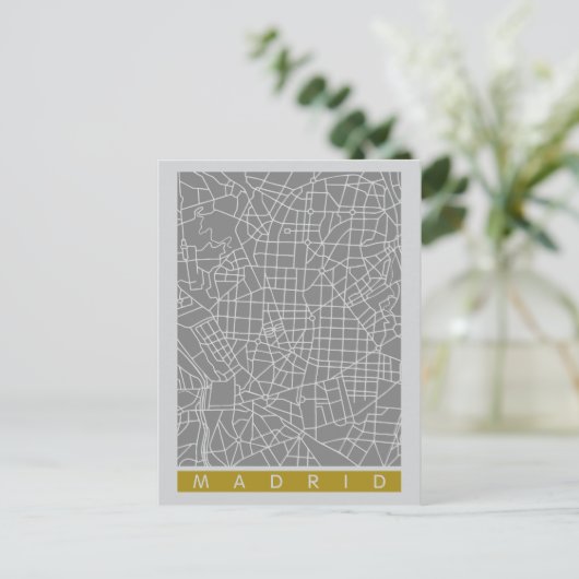 Carte Postale Madrid map (Debout devant)