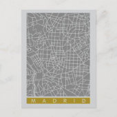 Carte Postale Madrid map (Devant)