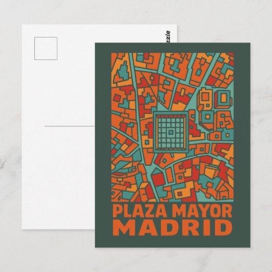 Carte Postale Madrid Plaza Mayor (Devant / Derrière)