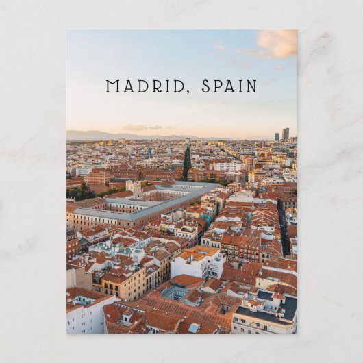 Carte Postale Madrid Spain Aerial Cityscape (Vertical) Travel  (Devant)