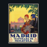 Carte Postale Madrid Temporada de Primavera - Poster d'art Vinta<br><div class="desc">Madrid Temporada de Primavera - Poster d'art Vintage</div>