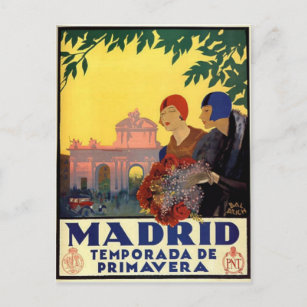 Carte Postale Madrid Temporada de Primavera - Poster d'art Vinta